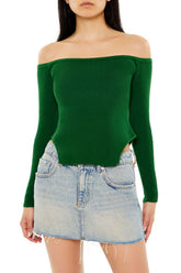 Off-the-Shoulder Cutout-Hem Sweater | Forever 21 Womens