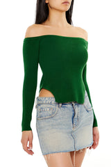 Off-the-Shoulder Cutout-Hem Sweater | Forever 21 Womens
