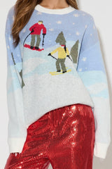 Oversized Ski Print Sweater | Forever 21 Womens