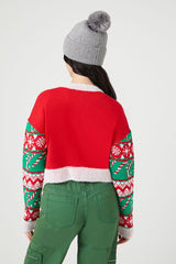 Skiing Santa Cardigan Sweater | Forever 21 Womens