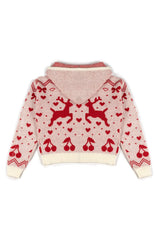 Reindeer Zip-Up Hoodie Sweater | Forever 21 Womens