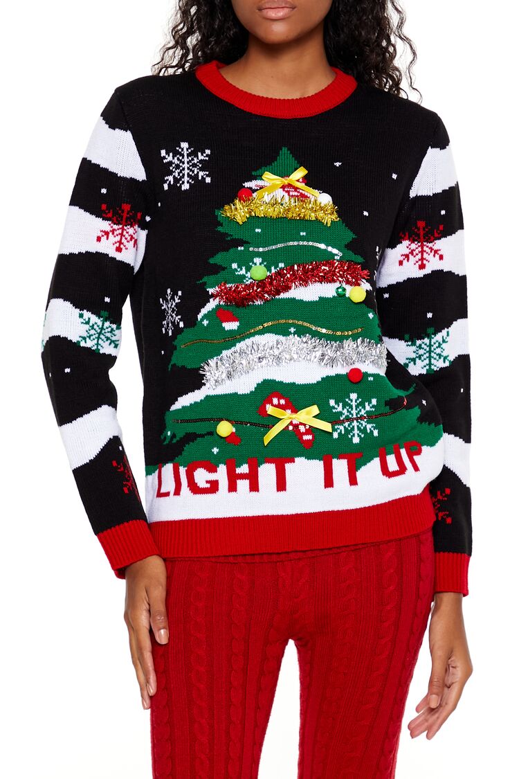 Light It Up Christmas Tree Sweater | Forever 21 Womens