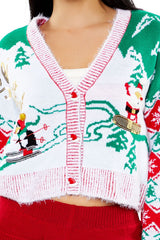 Snowboarding Santa Cardigan Sweater | Forever 21 Womens