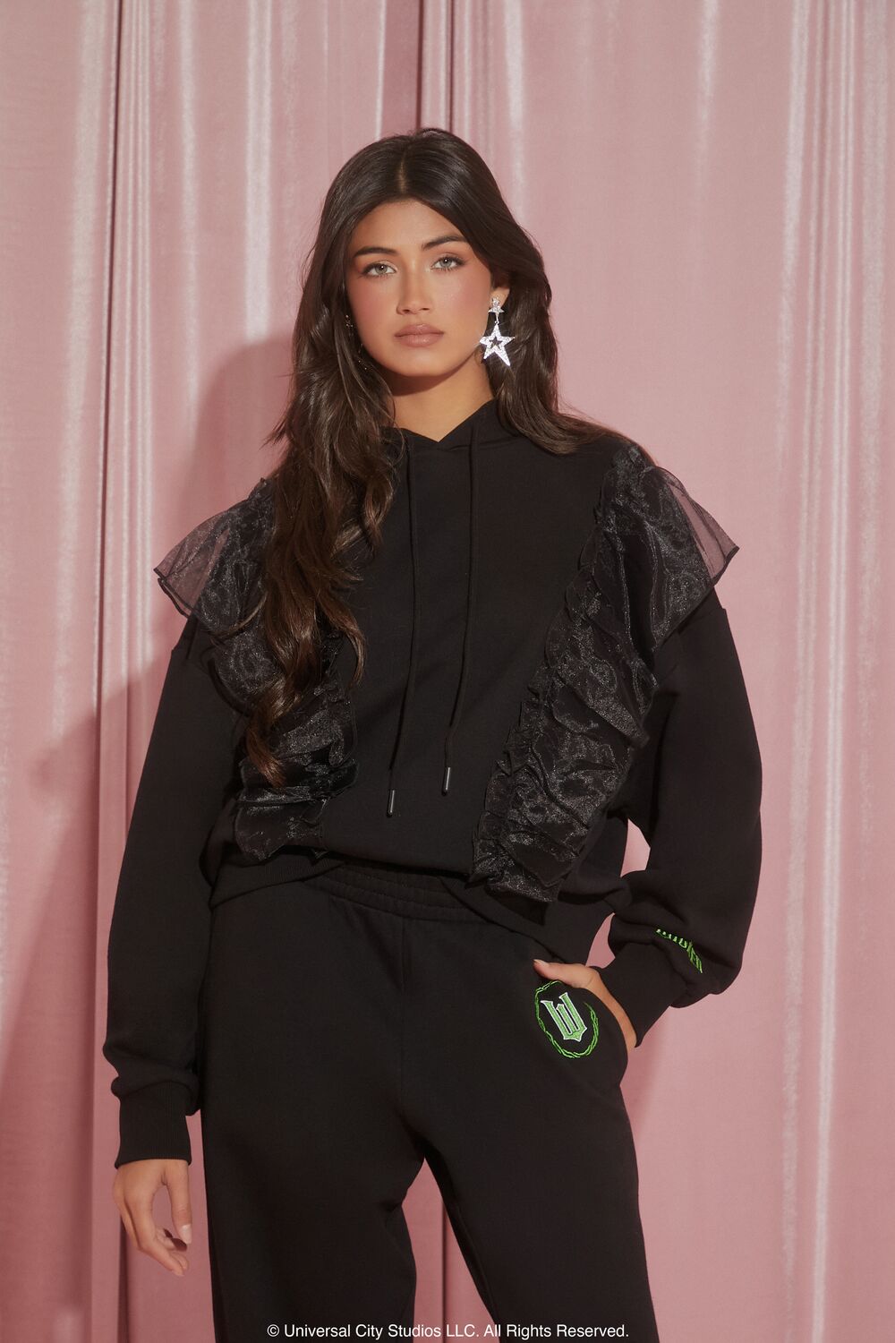 Wicked Witch Ruffle Hoodie | Forever 21 Womens
