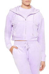 Velour Zip-Up Hoodie | Forever 21 Womens