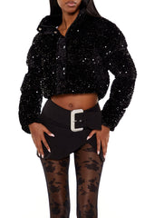 Sequin Faux Fur Puffer Jacket | Forever 21 Womens