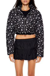 Floral Print Puffer Jacket | Forever 21 Womens