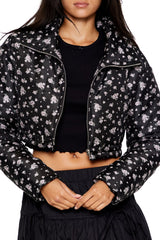 Floral Print Puffer Jacket | Forever 21 Womens