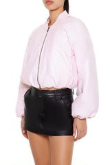 Faux Leather Balloon-Sleeve Jacket | Forever 21 Womens