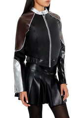 Metallic Colorblock Moto Jacket | Forever 21 Womens
