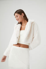 Plush Cropped Coat | Forever 21 Womens