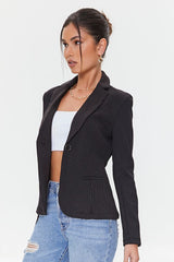 Pinstriped Button-Front Blazer | Forever 21 Womens