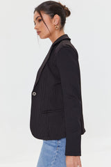 Pinstriped Button-Front Blazer | Forever 21 Womens
