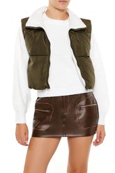 Quilted Cropped Zip-Up Vest | Forever 21 Womens
