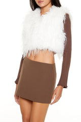 Shaggy Faux Fur Cropped Vest | Forever 21 Womens
