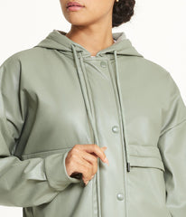 Vegan Leather Button Front Jacket | Forever 21 Womens