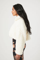 Faux Shearling Cropped Moto Jacket | Forever 21 Womens