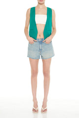 Open-Front Pointed-Hem Vest | Forever 21 Womens