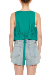 Open-Front Pointed-Hem Vest | Forever 21 Womens