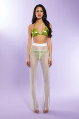 Rhinestone Netted Wide-Leg Pants | Forever 21 Womens