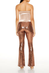 Sequin High-Rise Flare Pants | Forever 21 Womens