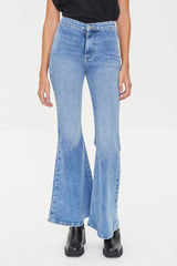 Recycled Cotton Faded Flare Jeans | Forever 21 Womens