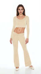 Mid-Rise V-Cut Flare Pants | Forever 21 Womens