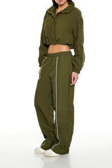 Active Piped-Trim Windbreaker Pants | Forever 21 Womens