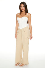 Drawstring Wide-Leg Cargo Pants | Forever 21 Womens
