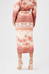 Tropical Print Midi Skirt | Forever 21 Womens