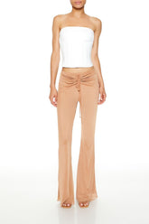 Ruched Drawstring Mesh Pants | Forever 21 Womens