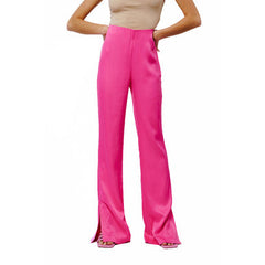 Safia Split Hem Satin Pants | Forever 21 Womens