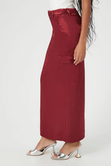 Satin Slit Midi Skirt | Forever 21 Womens