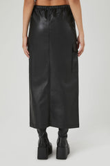 Faux Leather Maxi Slit Skirt | Forever 21 Womens