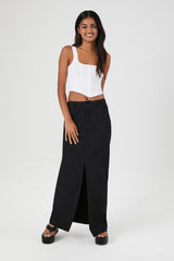 Twill Split-Hem Maxi Skirt | Forever 21 Womens