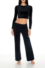 Fuzzy Knit Flare Pants | Forever 21 Womens