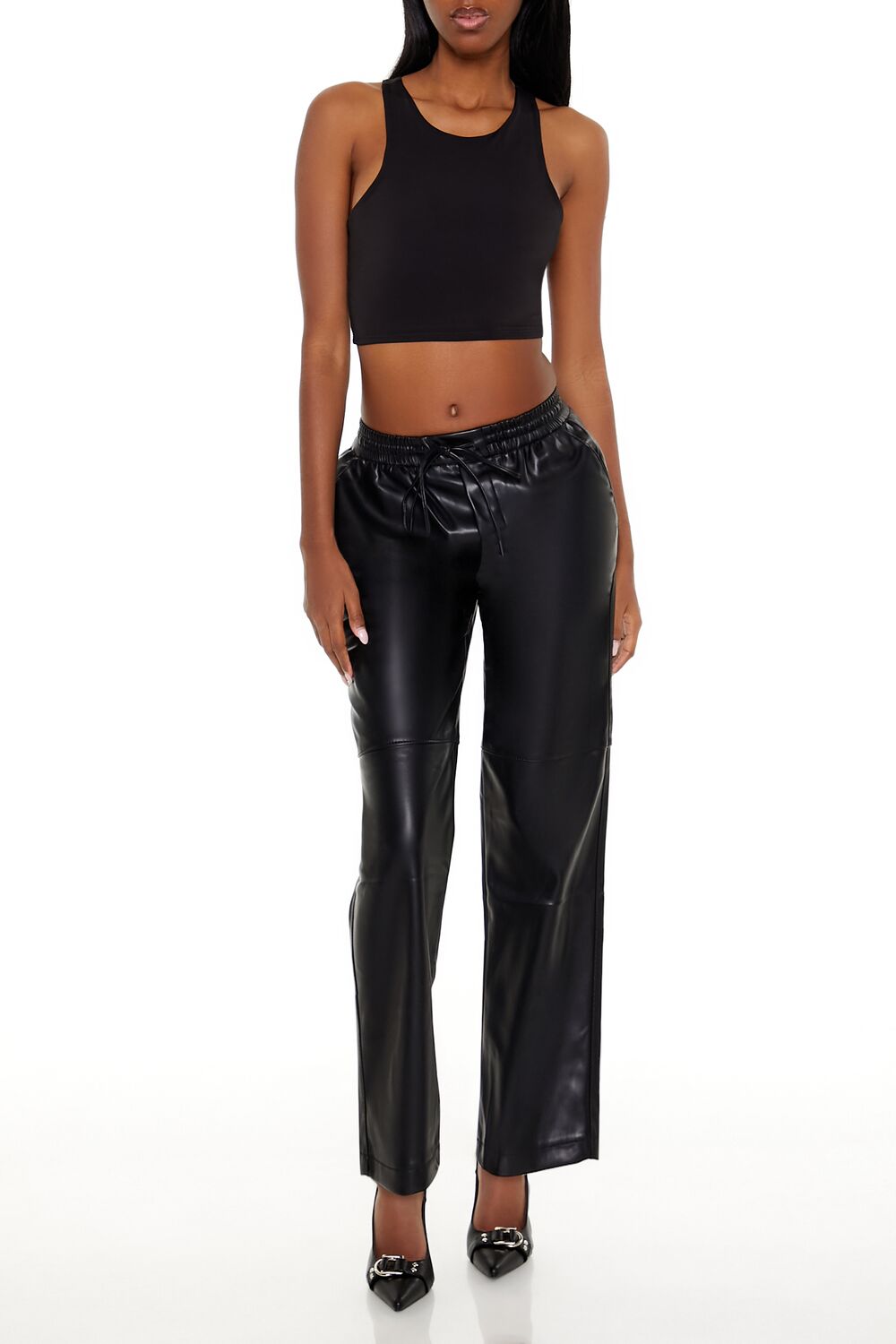 Faux Leather High-Rise Pants | Forever 21 Womens