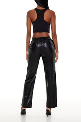 Faux Leather High-Rise Pants | Forever 21 Womens
