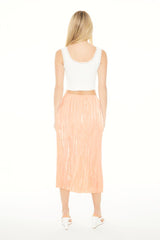 Crinkled High-Rise Midi Skirt | Forever 21 Womens