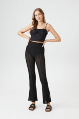 Crochet Flare Pants | Forever 21 Womens