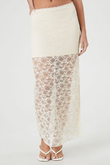 Lace Column Maxi Slit Skirt | Forever 21 Womens