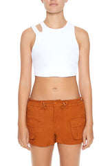Twill Drawstring Cargo Shorts | Forever 21 Womens