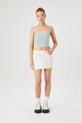 Seamed Denim Mini Skirt | Forever 21 Womens