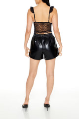 Faux Leather Mid-Rise Shorts | Forever 21 Womens