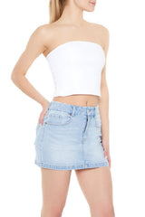 Denim Cropped Tube Top | Forever 21 Womens