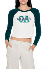 Los Angeles Cropped Raglan Tee | Forever 21 Womens