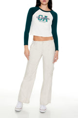 Los Angeles Cropped Raglan Tee | Forever 21 Womens