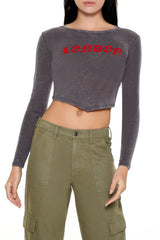 London V-Cut Cropped Tee | Forever 21 Womens