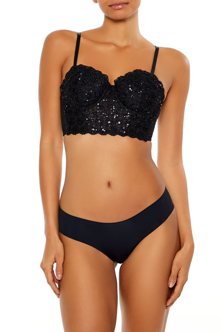 Sequin Lingerie Cropped Cami | Forever 21 Womens