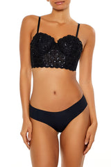 Sequin Lingerie Cropped Cami | Forever 21 Womens